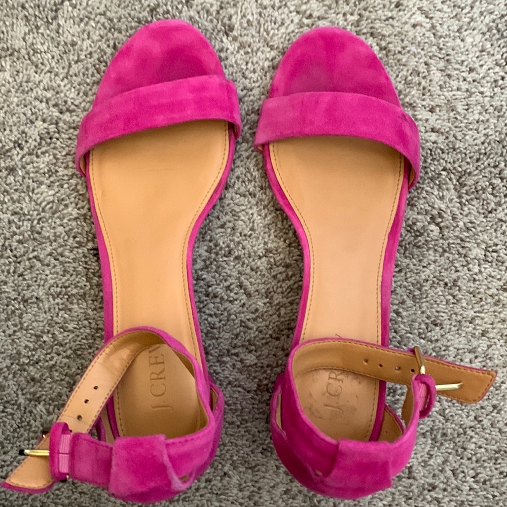 J. Crew Pink Sandal Heel